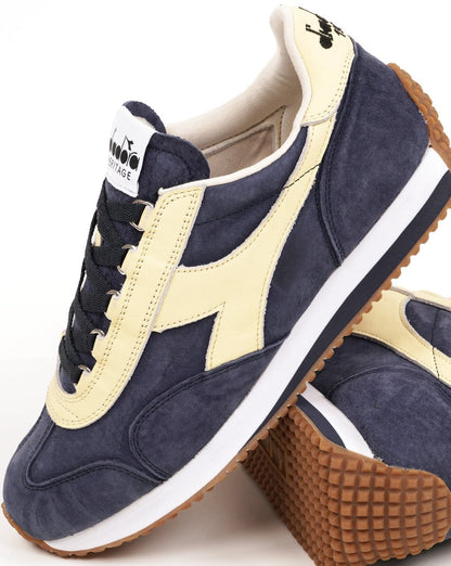 Diadora Equipe 75 Stone Washed Trainers Blue Caspian Sea