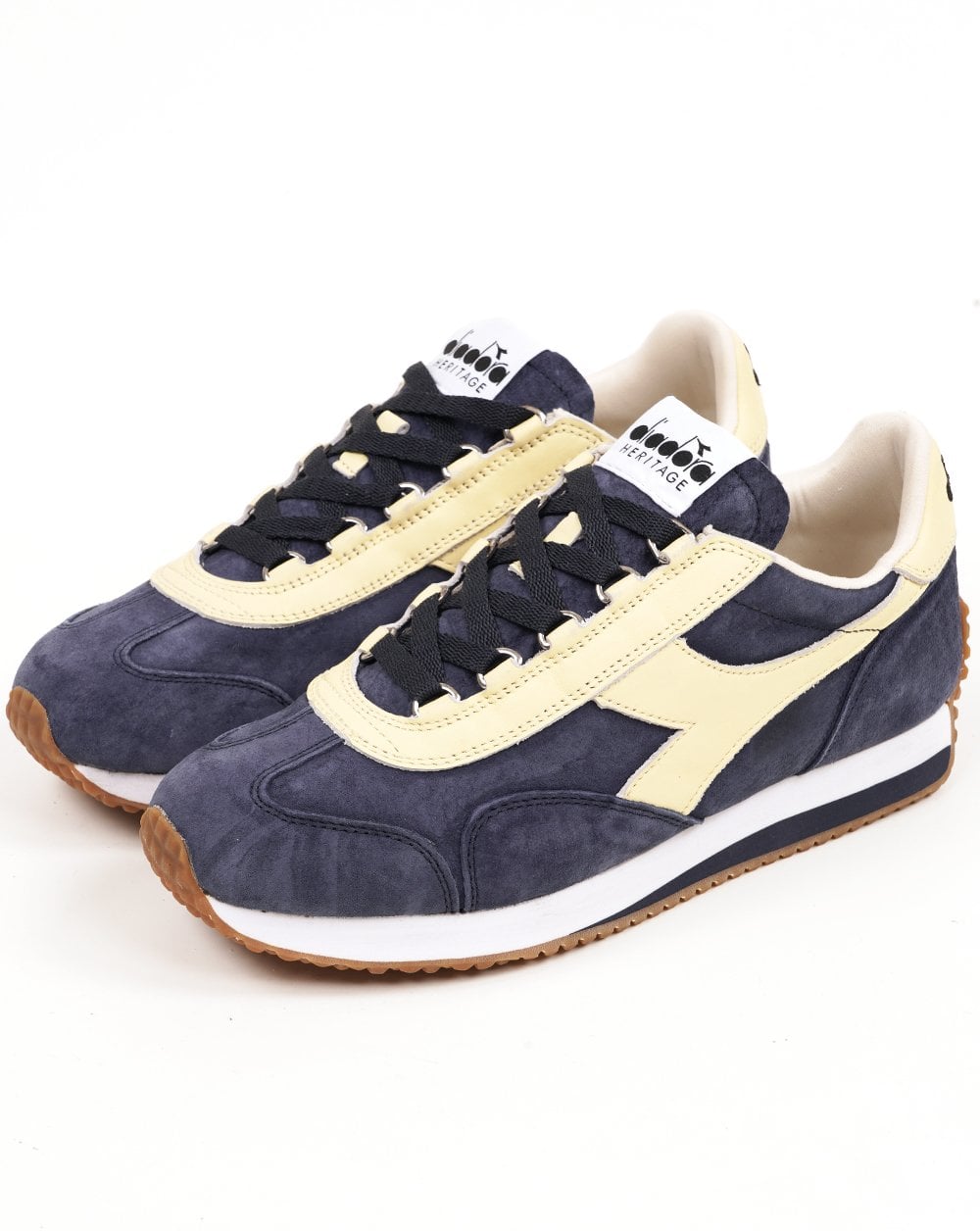 Diadora Equipe 75 Stone Washed Trainers Blue Caspian Sea