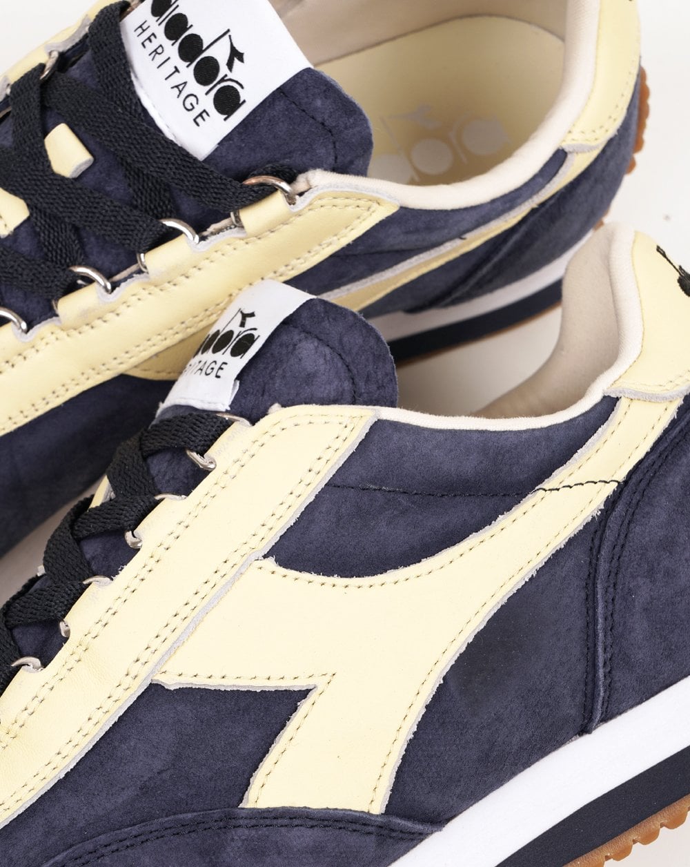 Diadora Equipe 75 Stone Washed Trainers Blue Caspian Sea