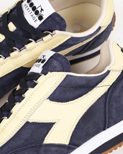 Diadora Equipe 75 Stone Washed Trainers Blue Caspian Sea