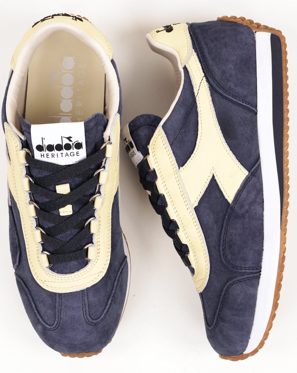Diadora Equipe 75 Stone Washed Trainers Blue Caspian Sea
