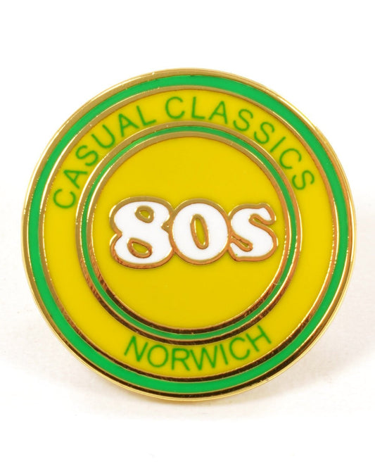 80s Casual Classics 80s Norwich Elite Pin Badge Yellow/Green