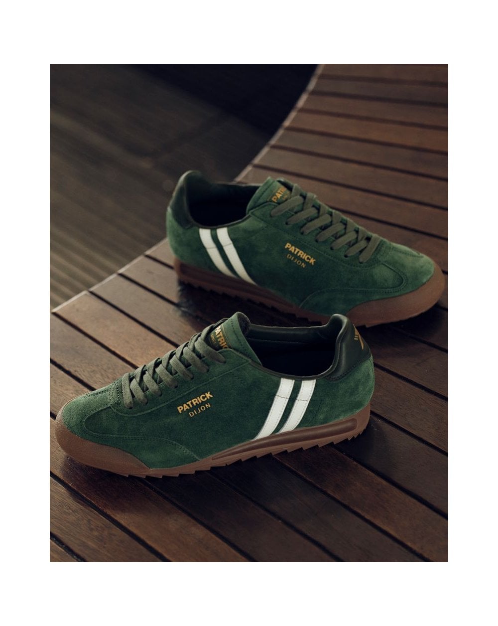 Patrick Dijon Trainers Dark Green / Off White