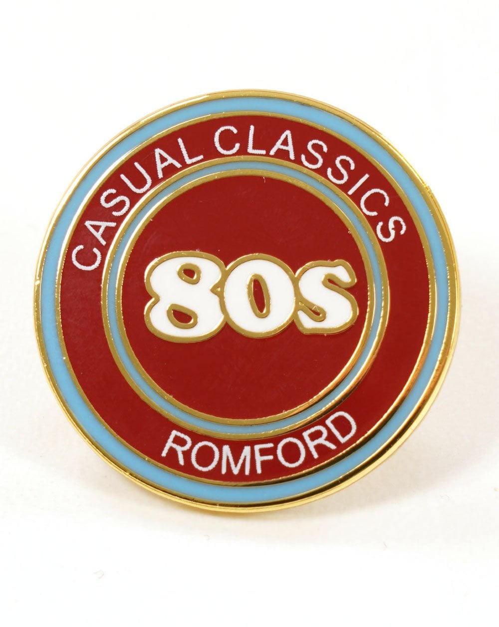 80s Romford Elite Pin Badge Claret/Blue