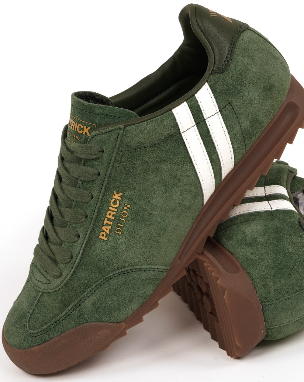 Patrick Dijon Trainers Dark Green / Off White
