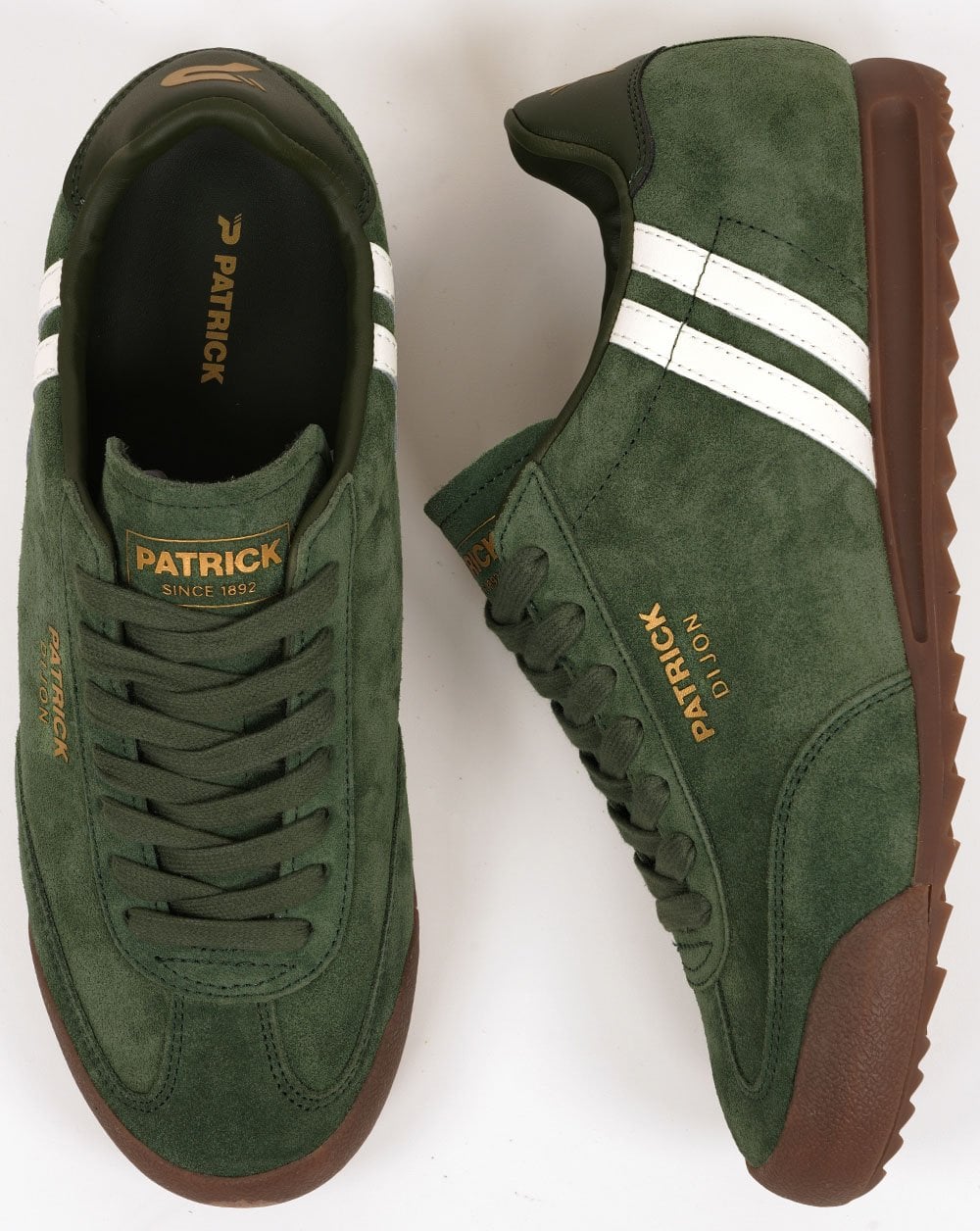 Patrick Dijon Trainers Dark Green / Off White
