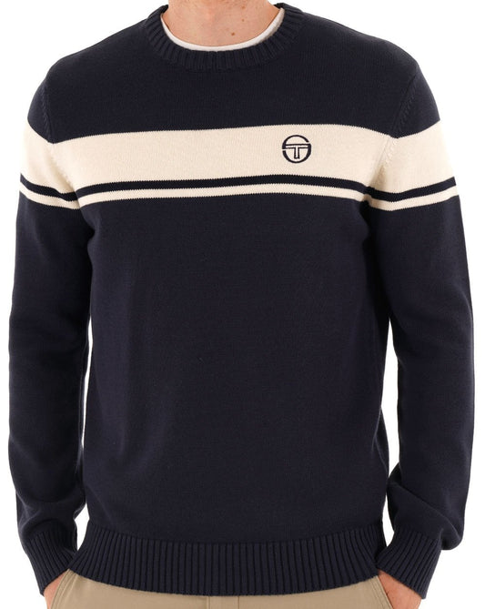 Sergio Tacchini Masters Crew Knit Navy