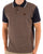 Trojan Diamond Jacquard Panel Polo Navy