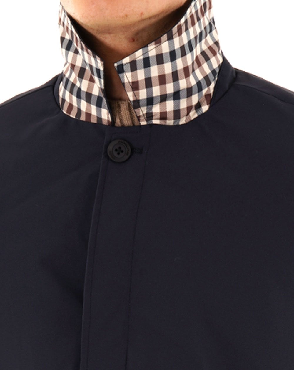 Aquascutum Padded Mid Trench Coat Navy