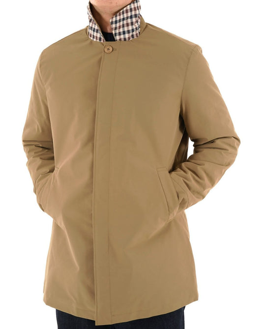 Aquascutum Padded Mid Trench Coat Khaki