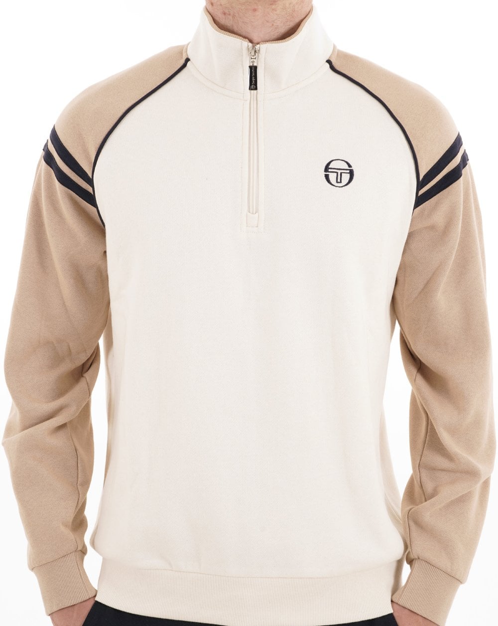 Sergio Tacchini Retro Qtr Zip Stone Gardenia