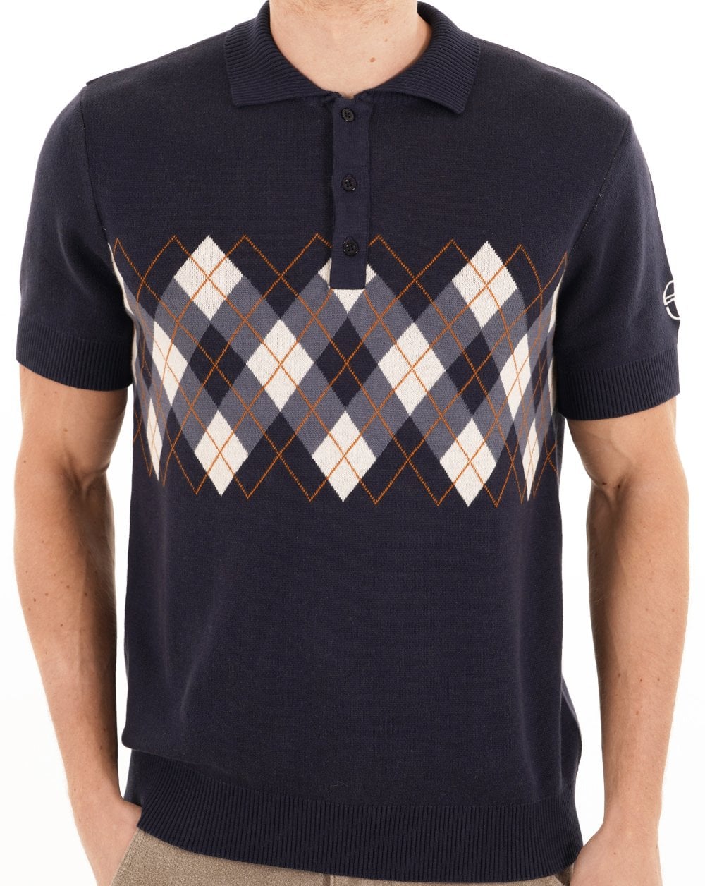 Sergio Tacchini Carezza Knitted Polo Navy Blue