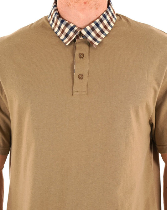 Aquascutum Club Check Polo Khaki