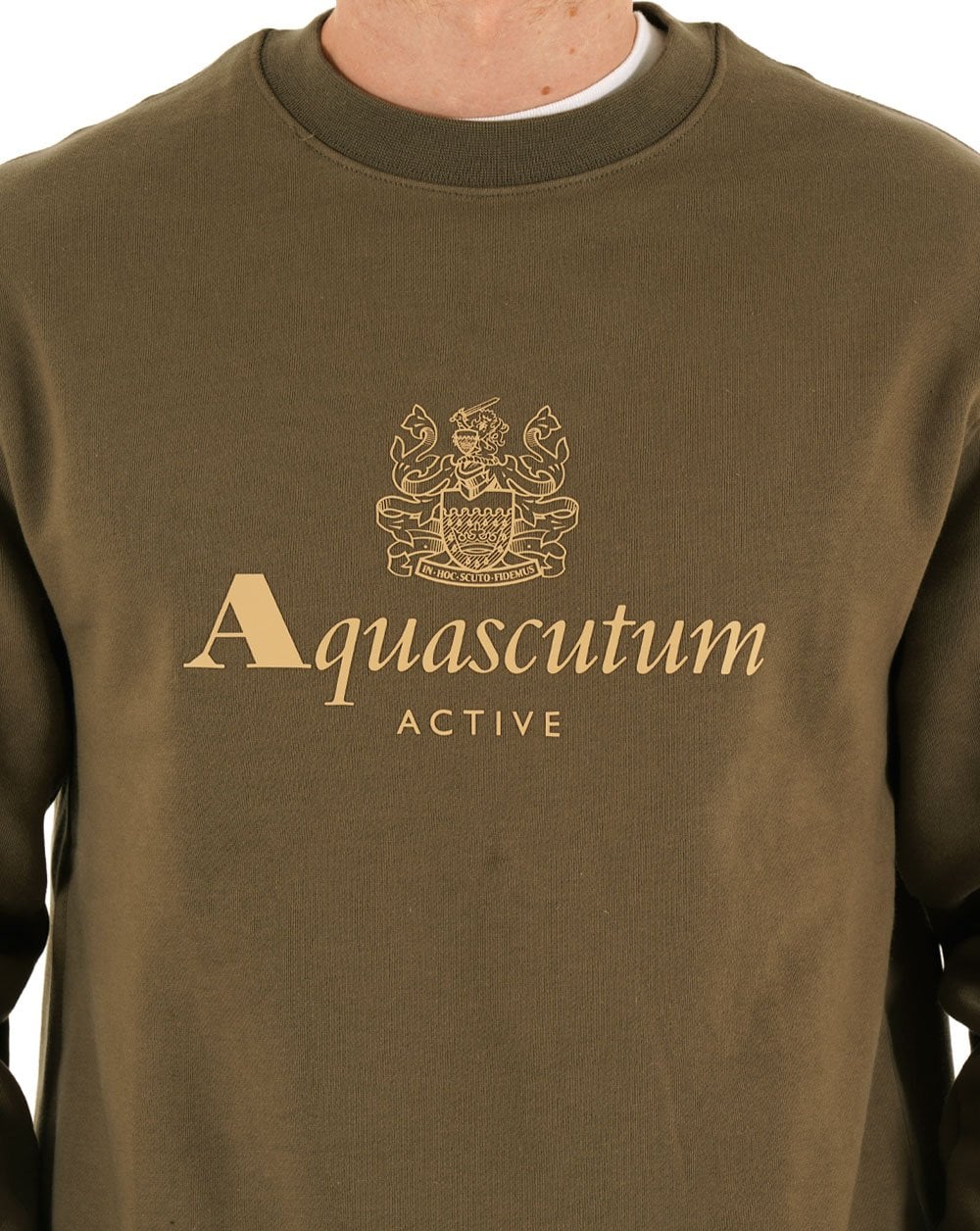 Aquascutum Large Logo Sweatshirt Army Green