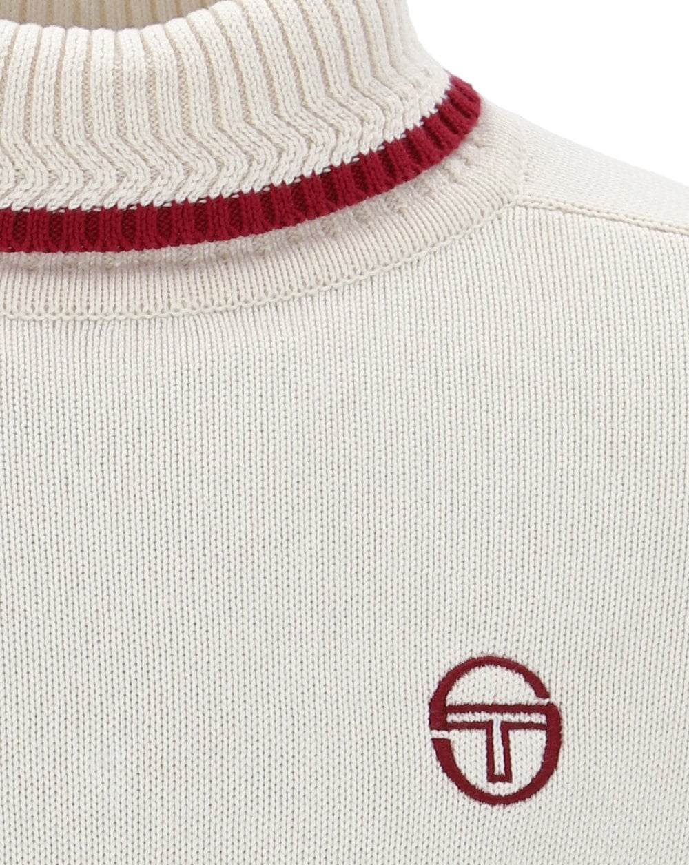 Sergio Tacchini Roll Neck Knit Gardenia - Burgundy