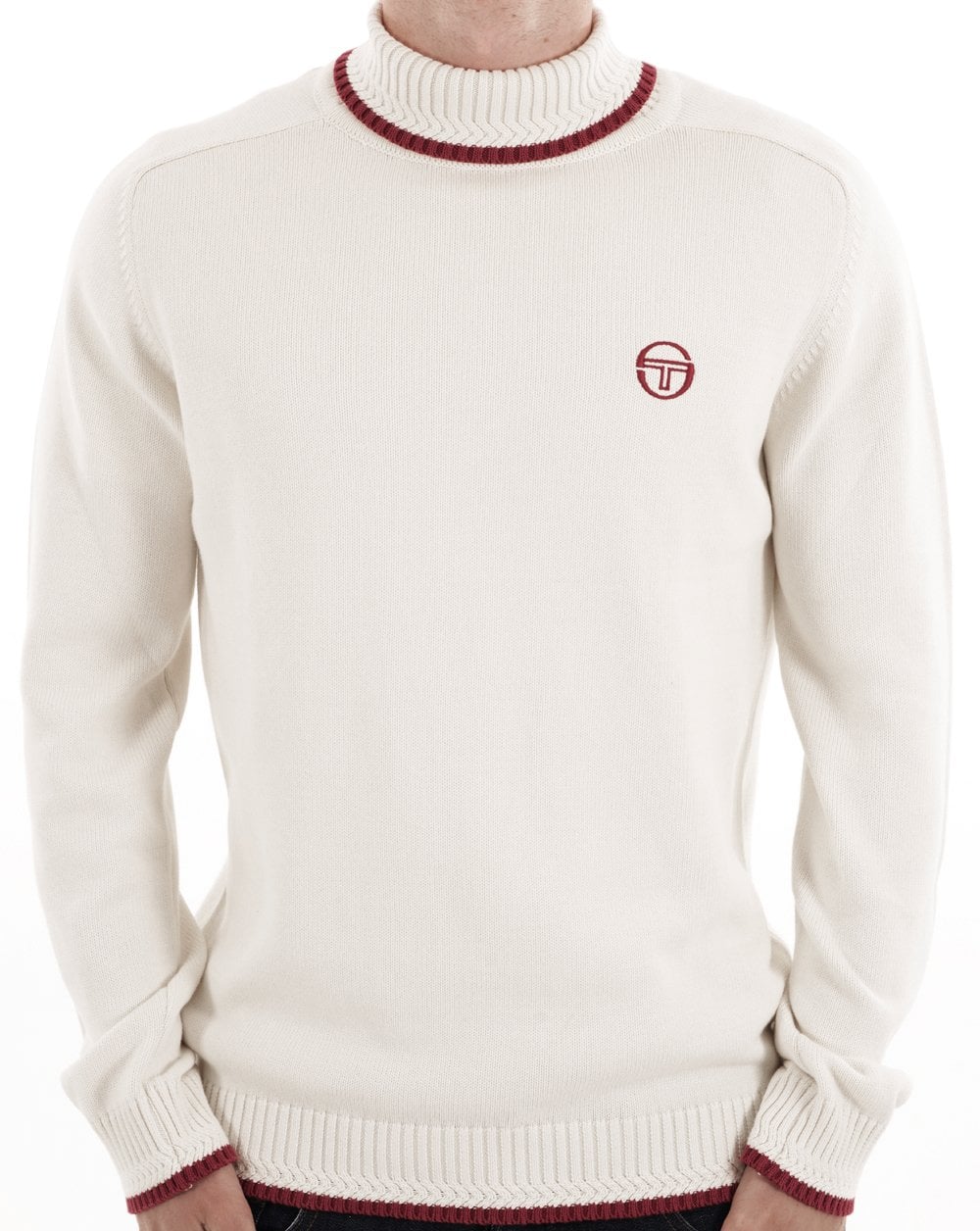 Sergio Tacchini Roll Neck Knit Gardenia - Burgundy