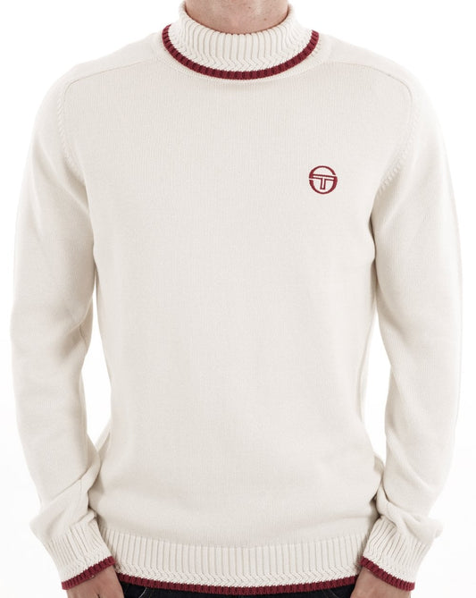 Sergio Tacchini Roll Neck Knit Gardenia - Burgundy
