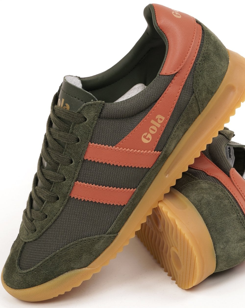 Gola Tornado Trainer Dark Khaki/Moody Orange