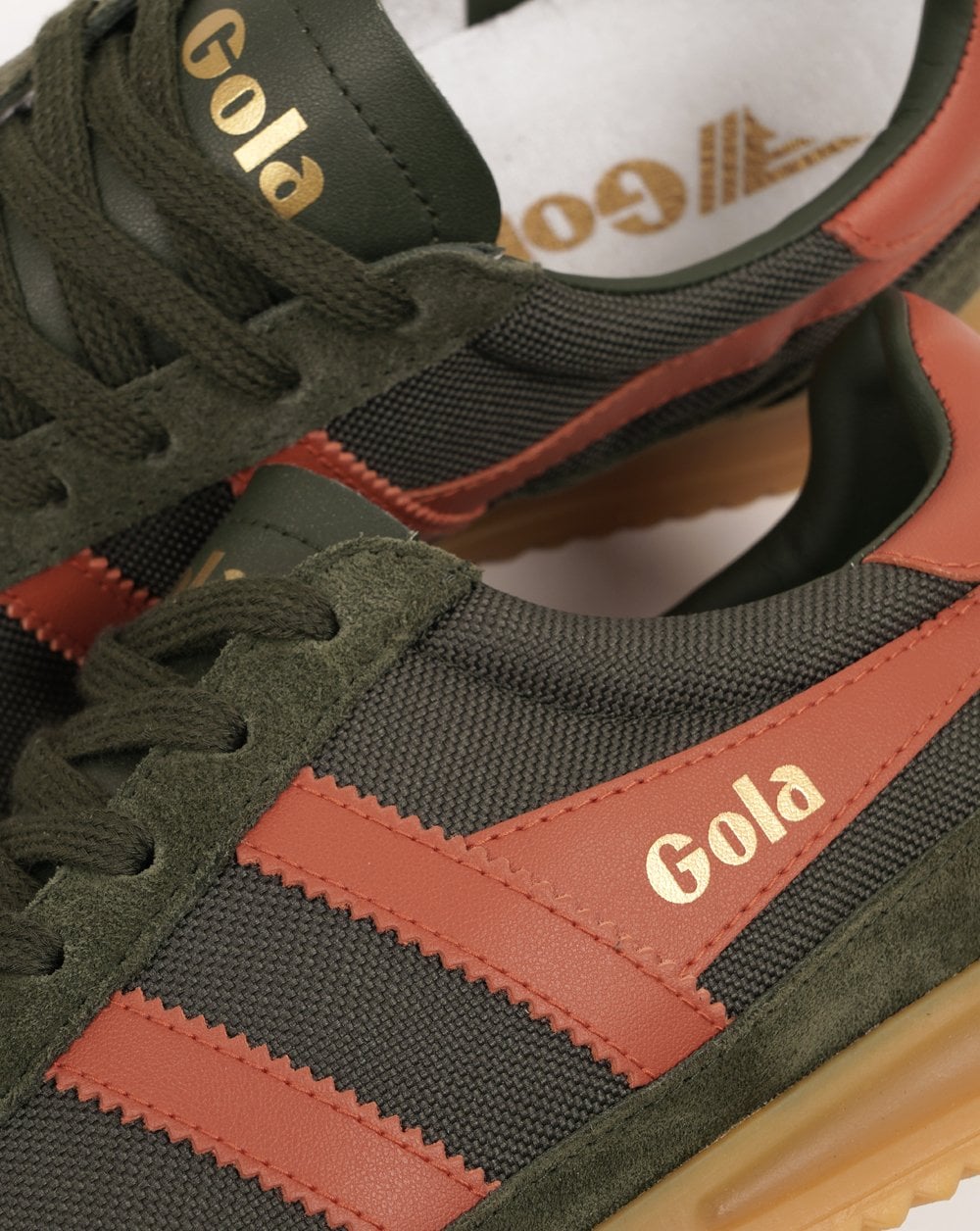 Gola Tornado Trainer Dark Khaki/Moody Orange