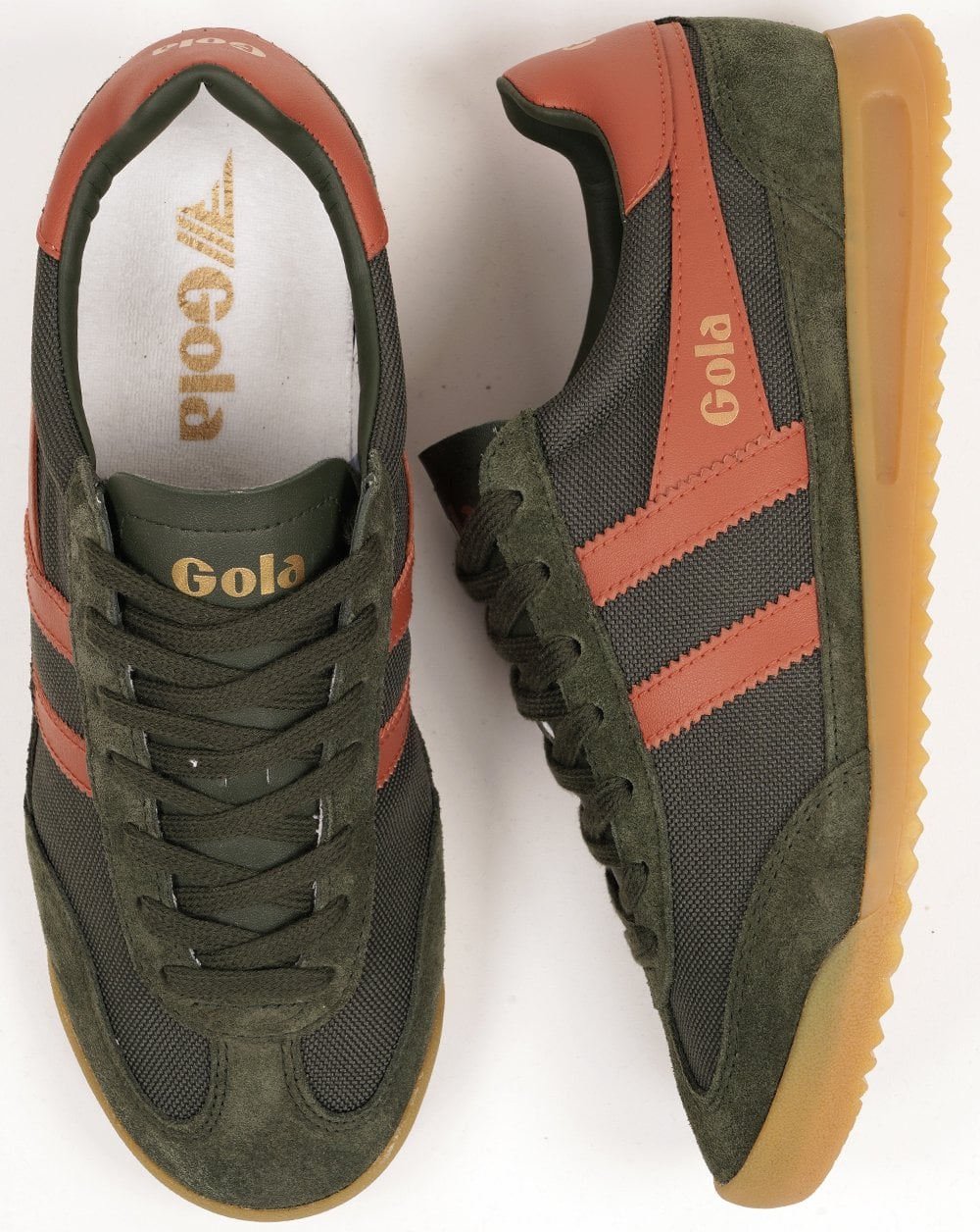 Gola Tornado Trainer Dark Khaki/Moody Orange