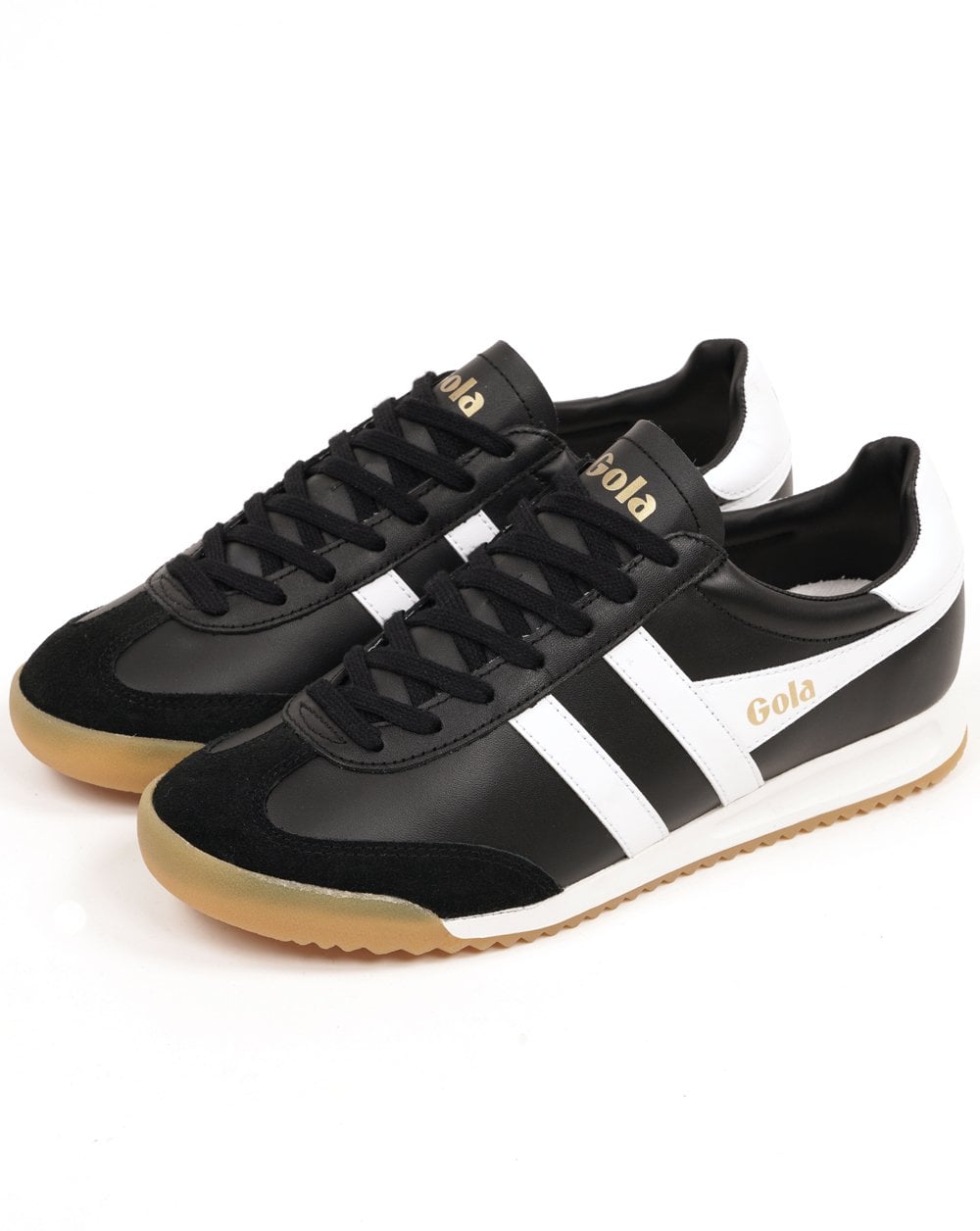 Gola Torpedo Leather Trainers Black/White/Gum
