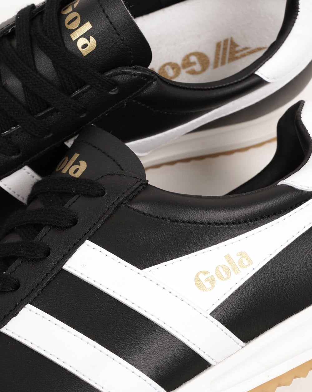 Gola Torpedo Leather Trainers Black/White/Gum