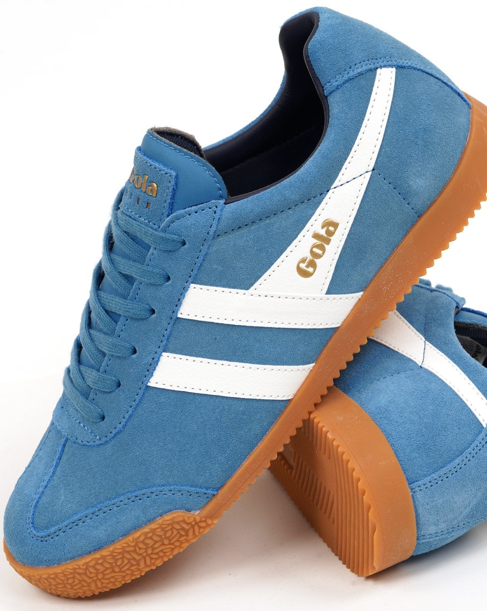 Gola Harrier Suede Trainer Santorini/White/Navy