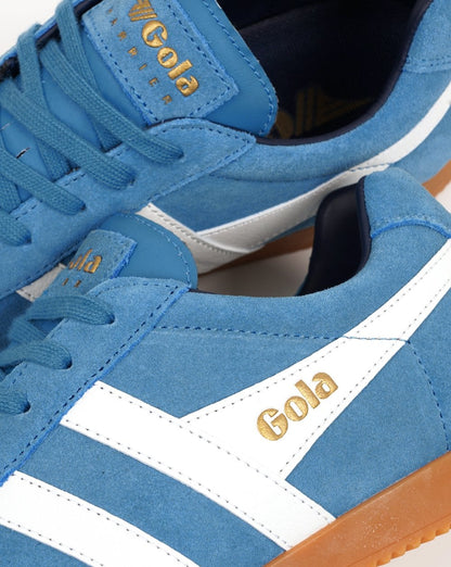 Gola Harrier Suede Trainer Santorini/White/Navy
