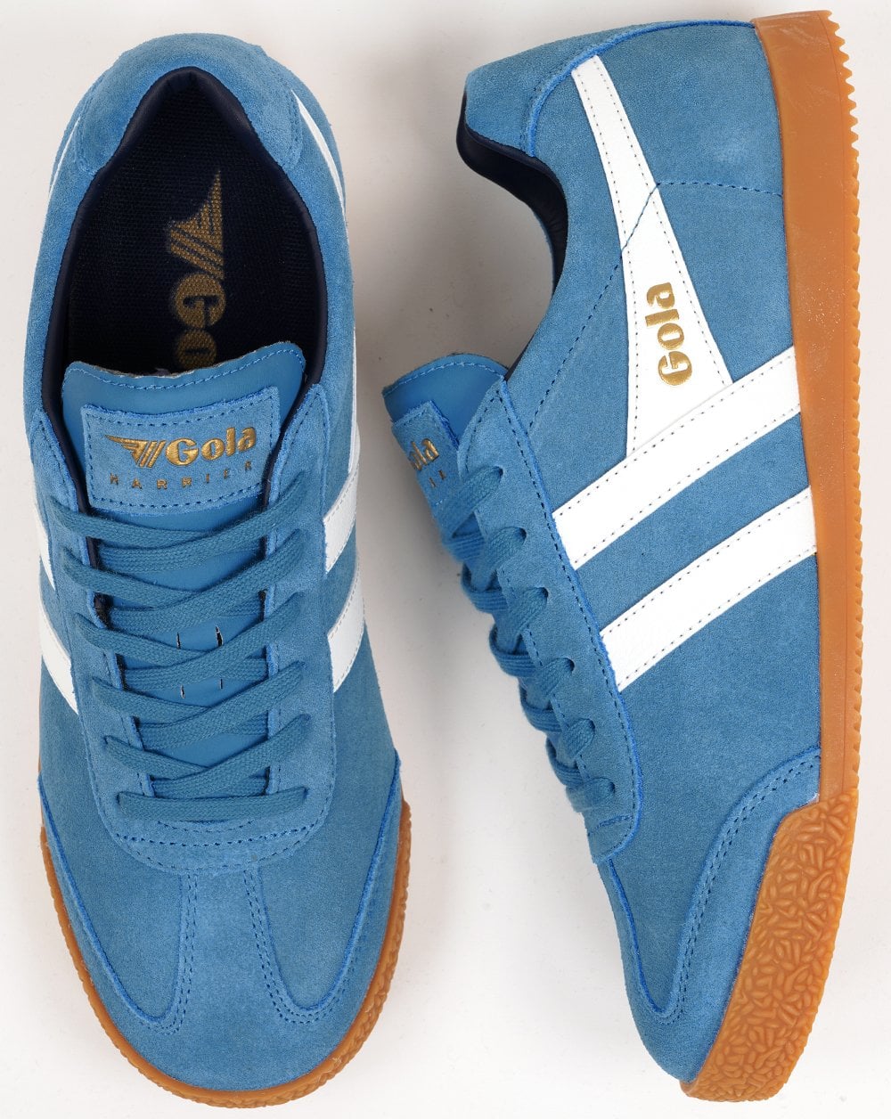 Gola Harrier Suede Trainer Santorini/White/Navy
