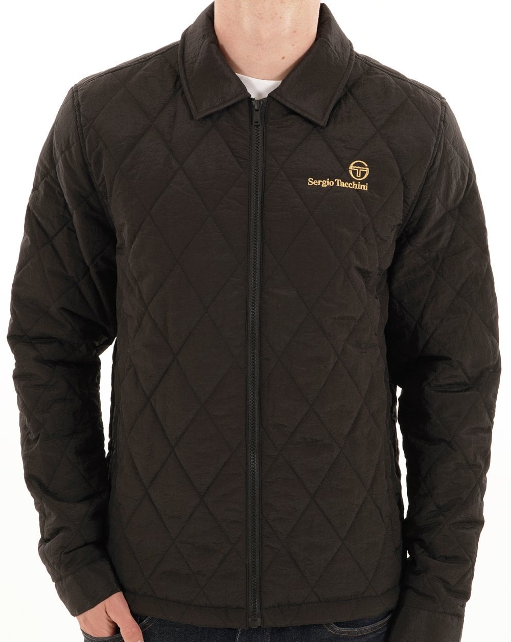Sergio Tacchini Piola Quilted Shacket Black