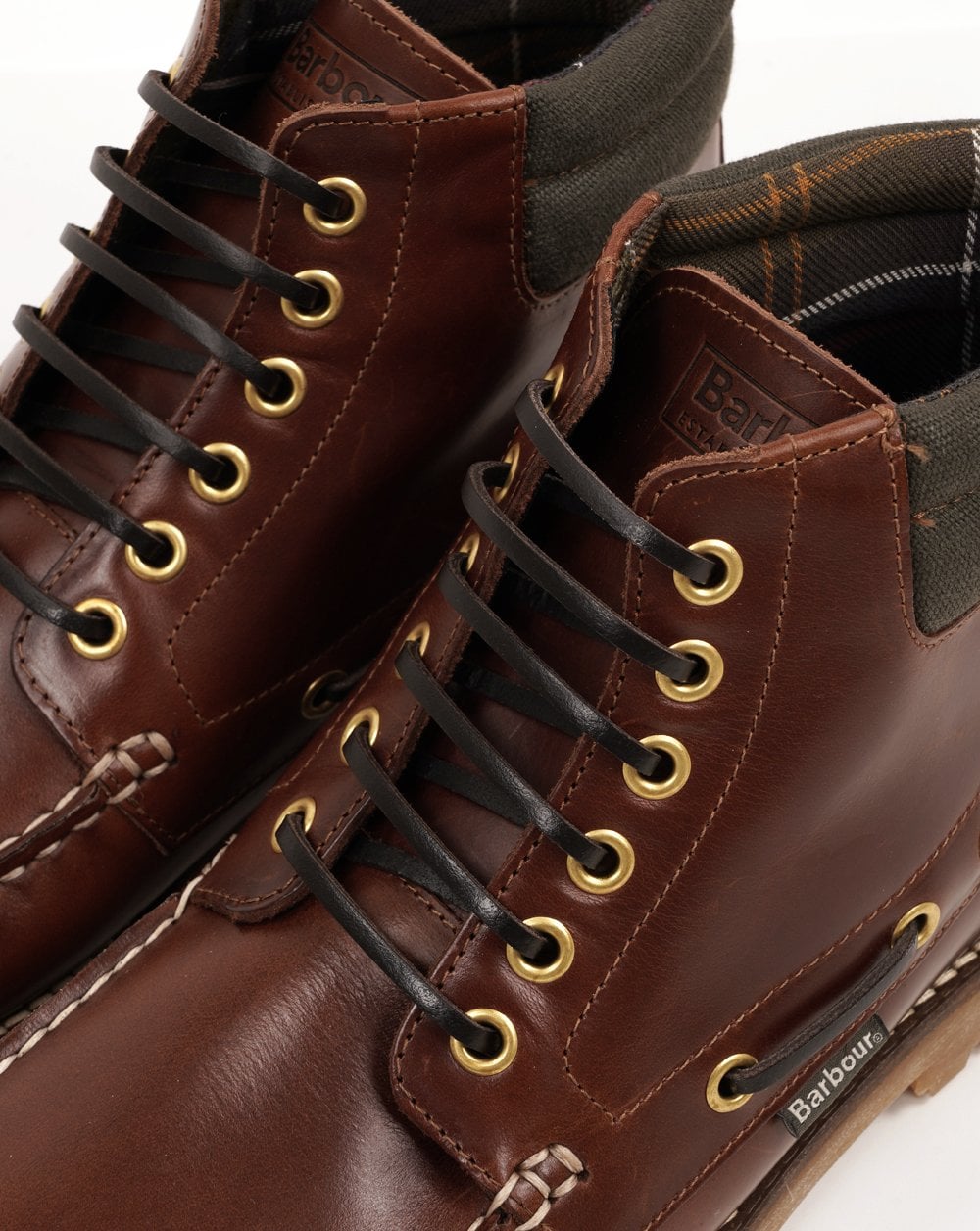 Barbour Tiller Moccasin Boots Mahogany