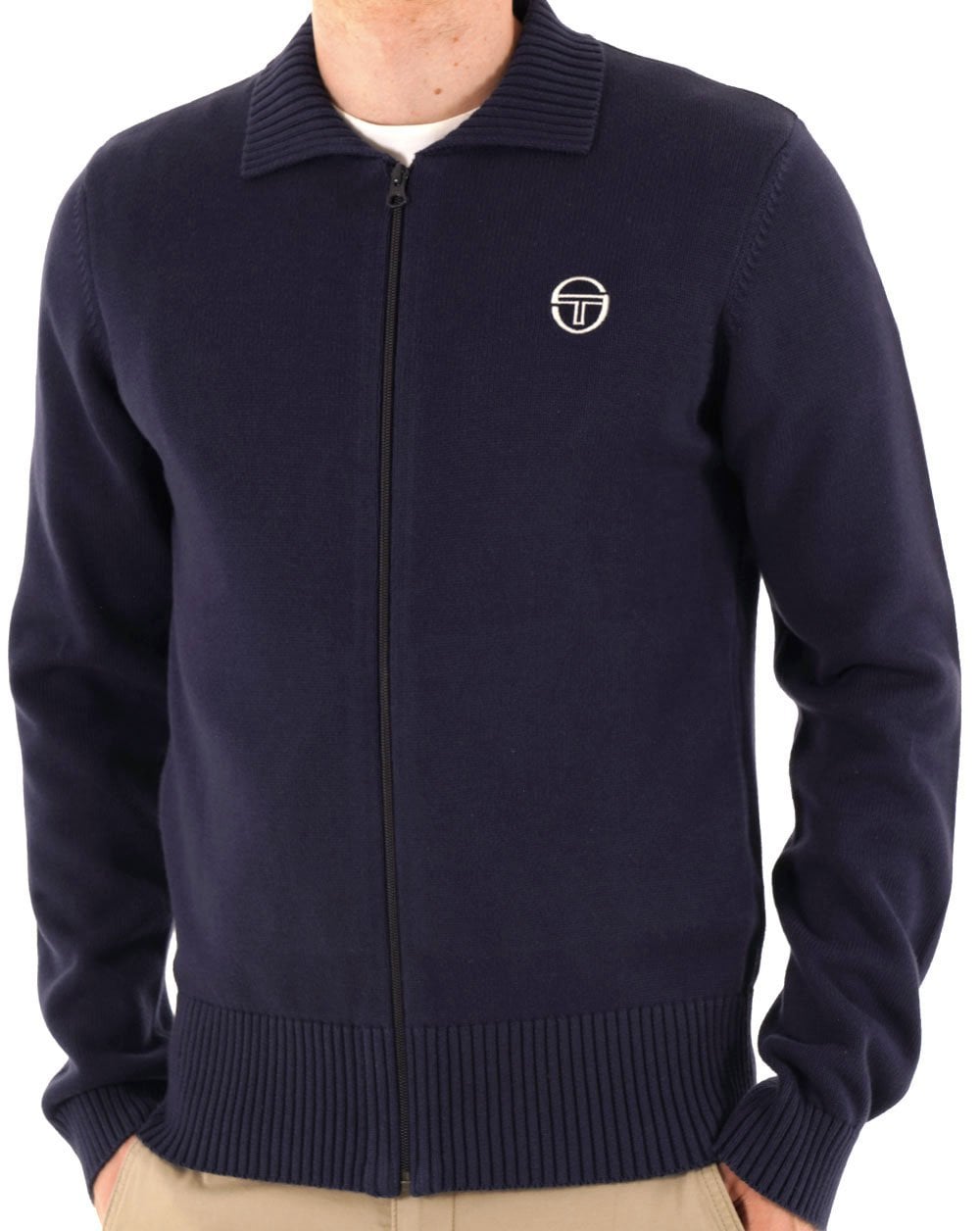 Sergio Tacchini Full Zip Collars Knit Navy