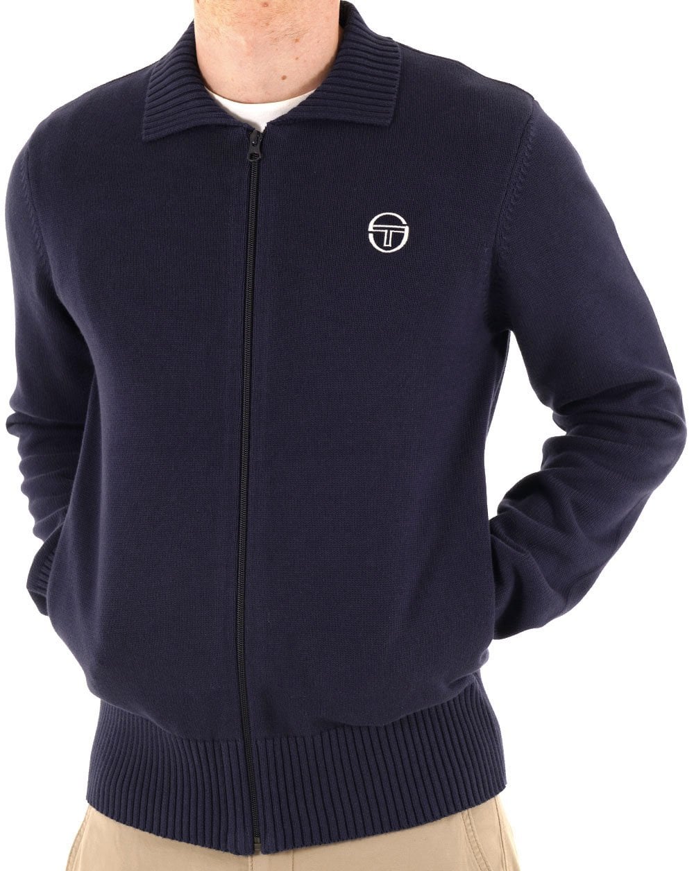 Sergio Tacchini Full Zip Collars Knit Navy