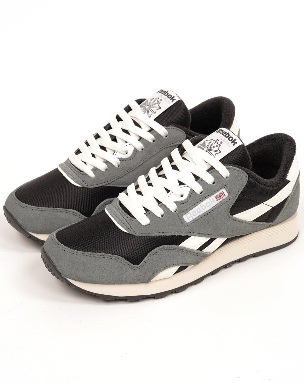 Reebok Classic Nylon Trainers Washed Black/dark Fog/chalk