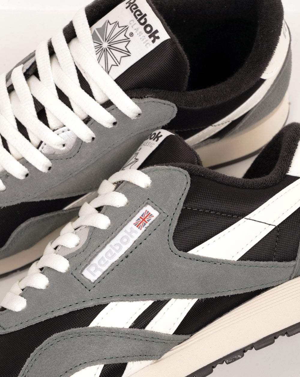 Reebok Classic Nylon Trainers Washed Black/dark Fog/chalk