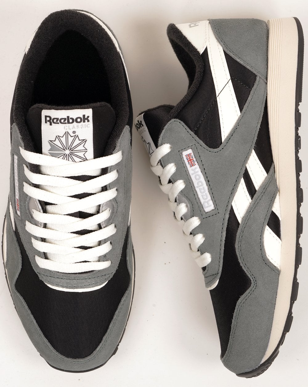 Reebok Classic Nylon Trainers Washed Black/dark Fog/chalk