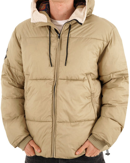 Pretty Green Stiperstone Puffer Jacket Taupe
