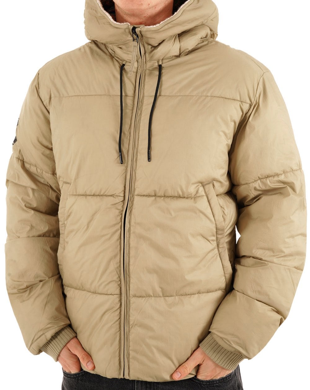 Pretty Green Stiperstone Puffer Jacket Taupe