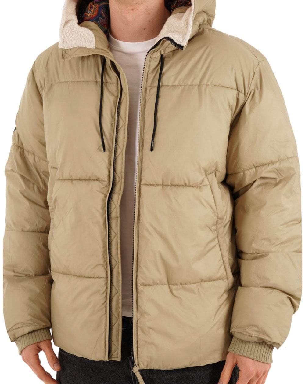 Pretty Green Stiperstone Puffer Jacket Taupe