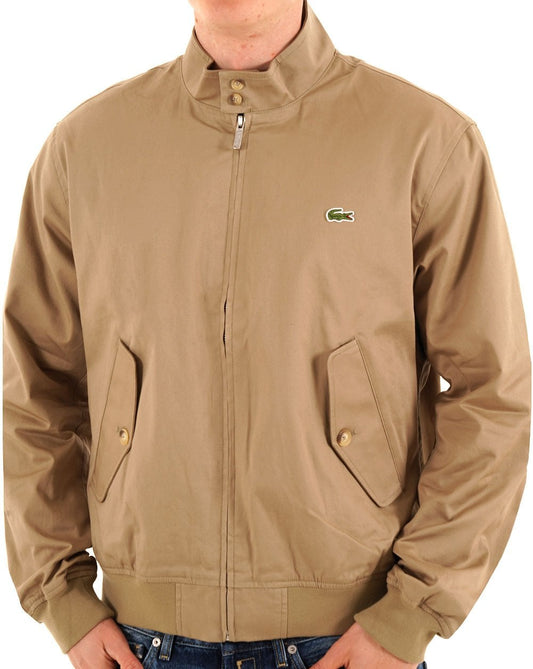 Lacoste Water Repellent Twill Harrington Dark Sand