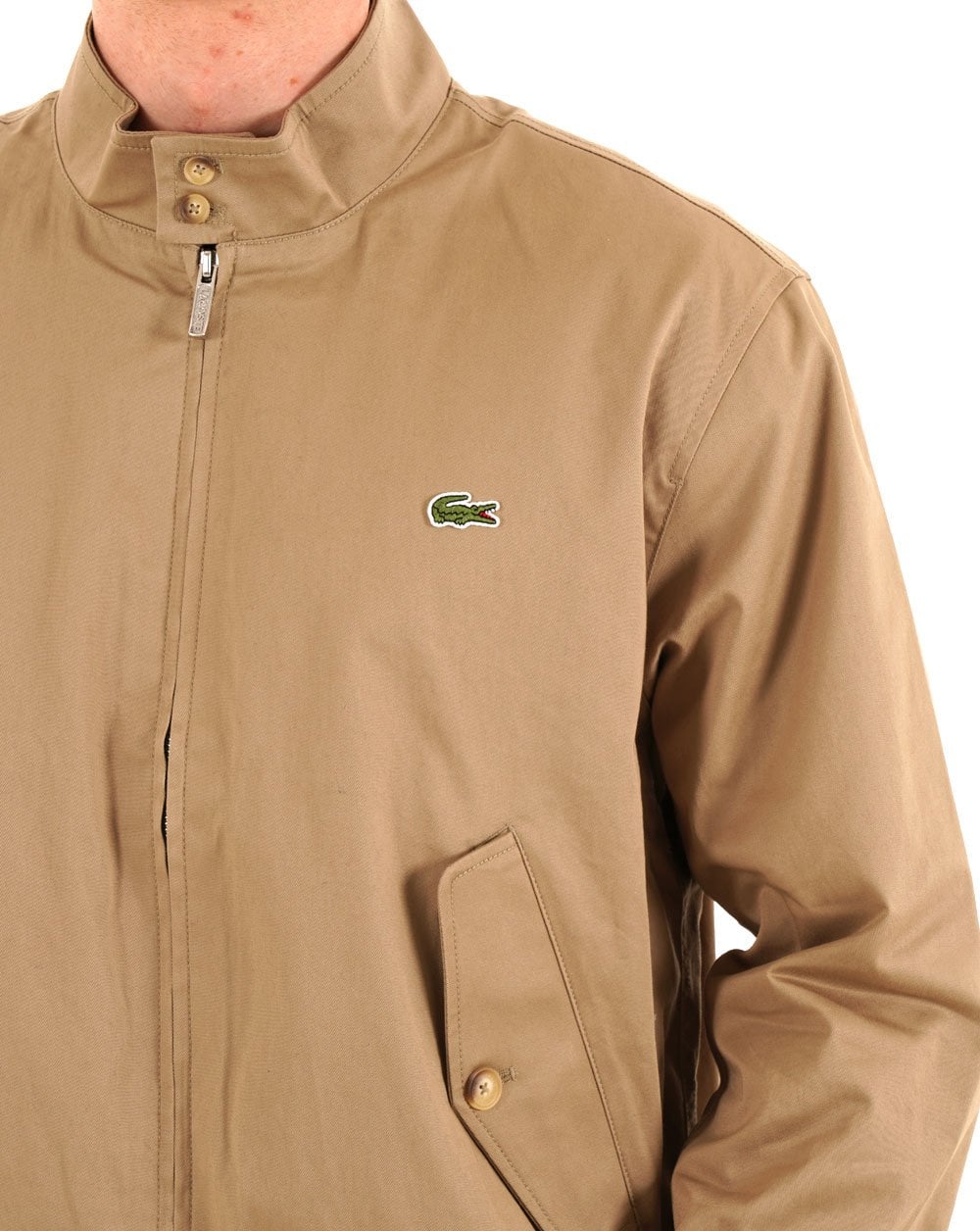 Lacoste Water Repellent Twill Harrington Dark Sand