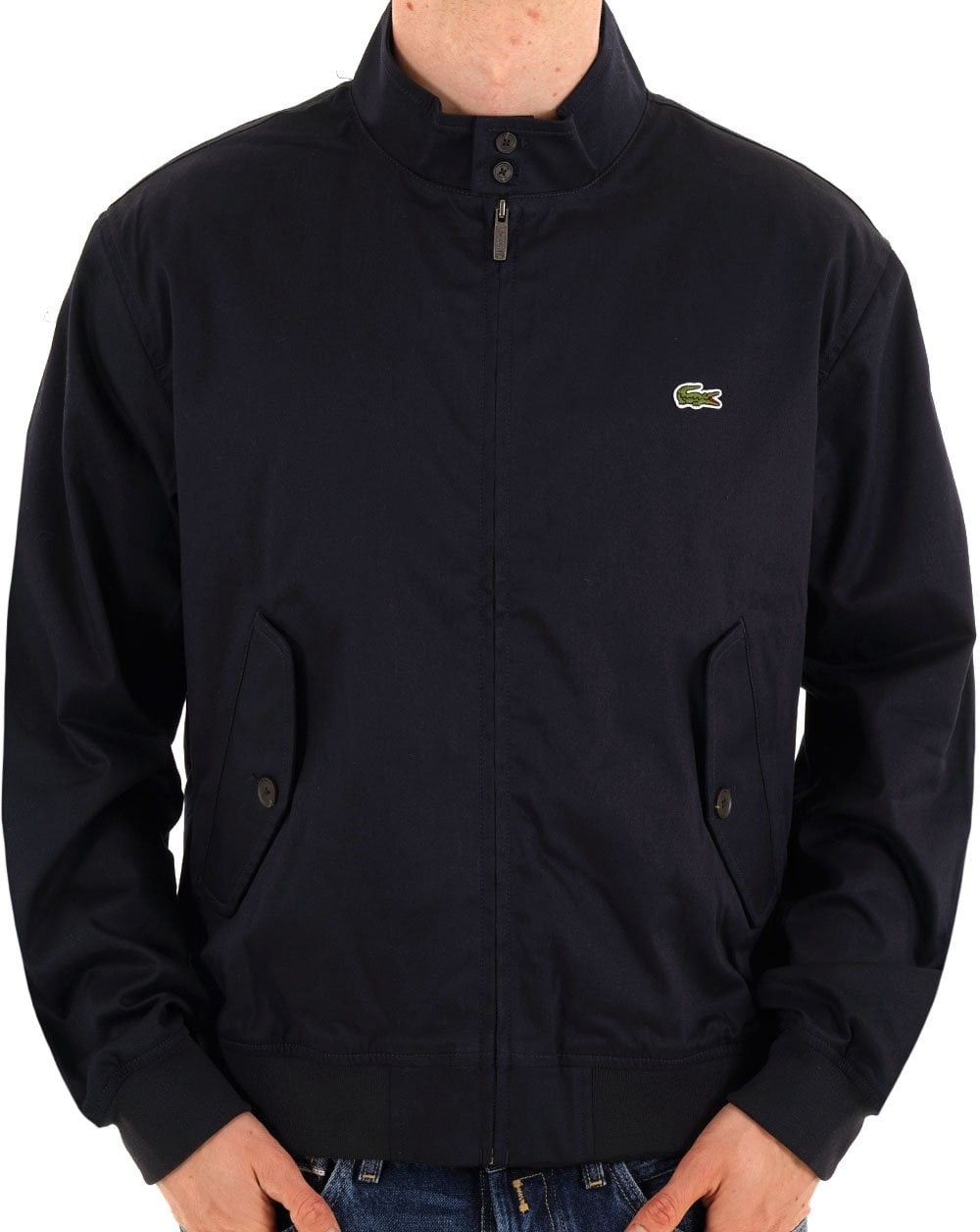 Lacoste Water Repellent Twill Harrington Navy