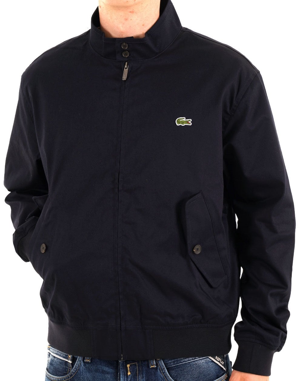 Lacoste Water Repellent Twill Harrington Navy