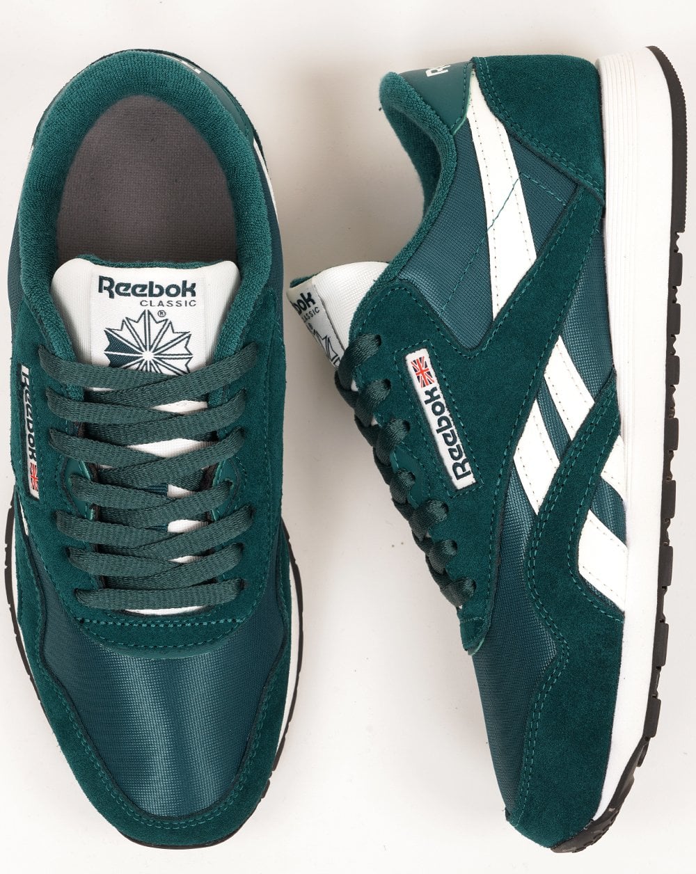 Reebok Classic Nylon Trainers Retro Teal Chalk