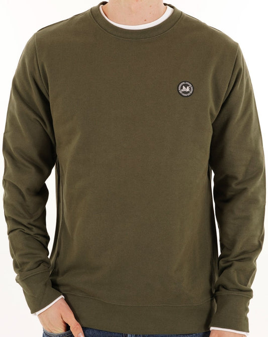 Peaceful Hooligan Crew Sweatshirt Olive