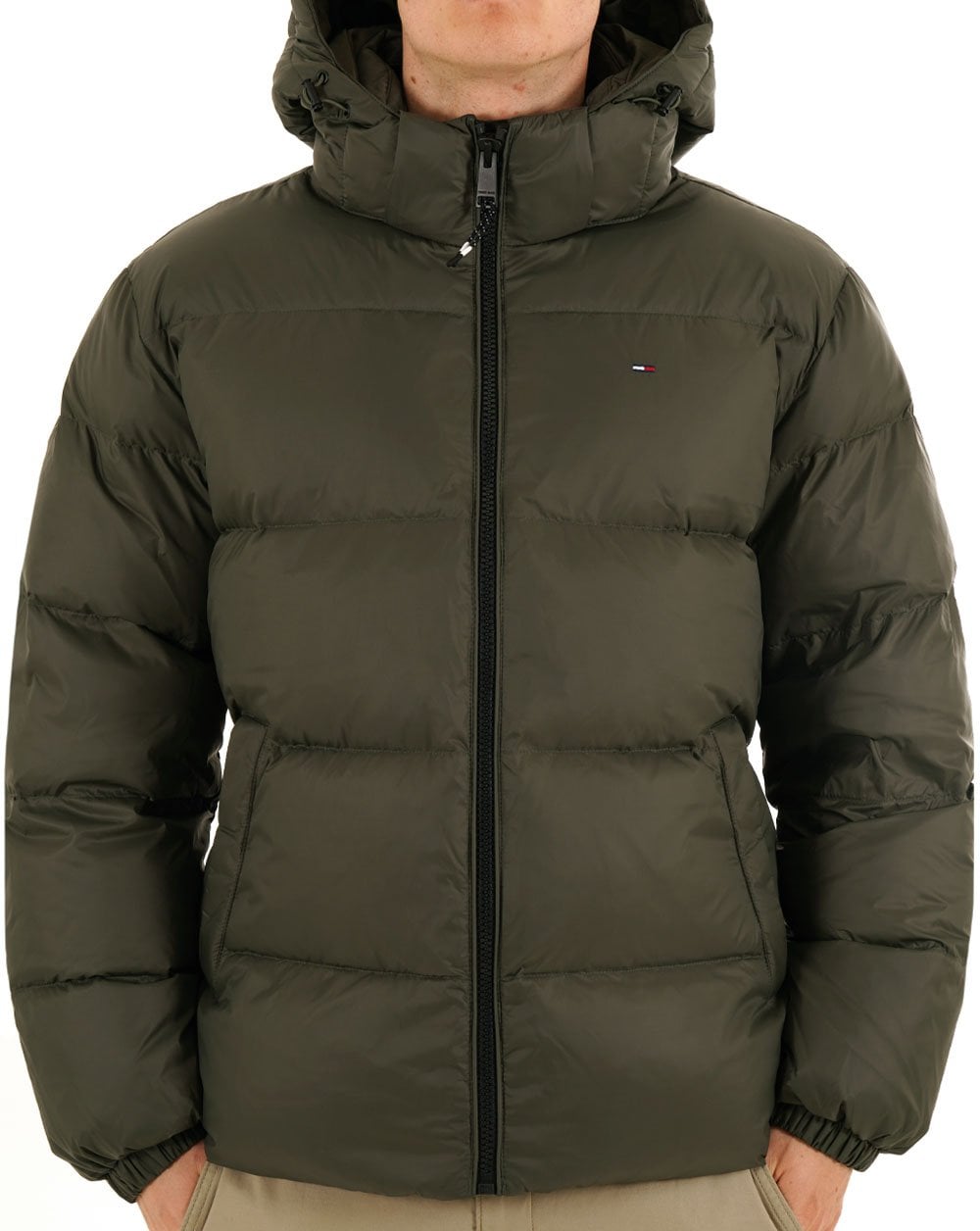 Tommy Jeans Water Repellent Down Jacket Pewter Green