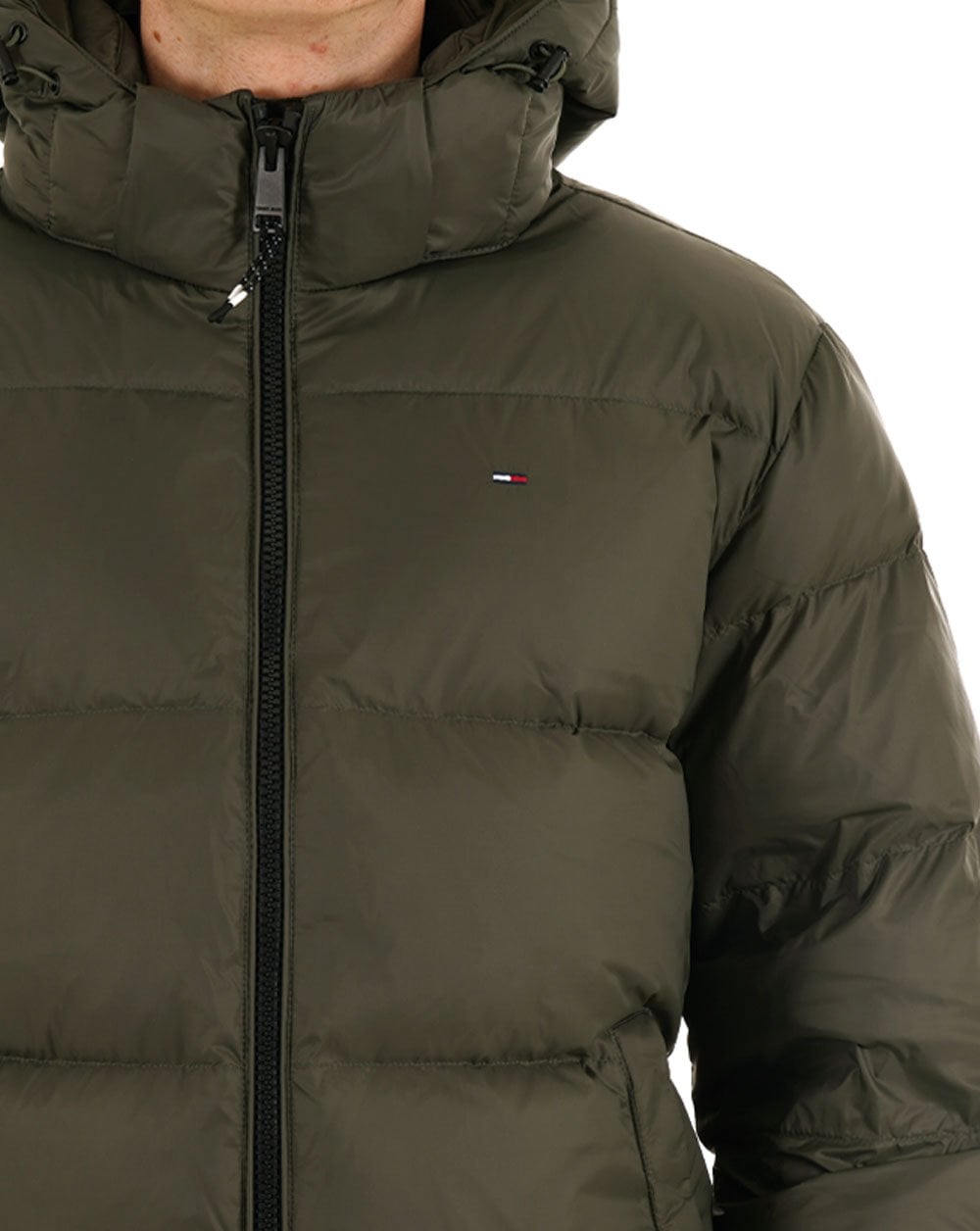 Tommy Jeans Water Repellent Down Jacket Pewter Green