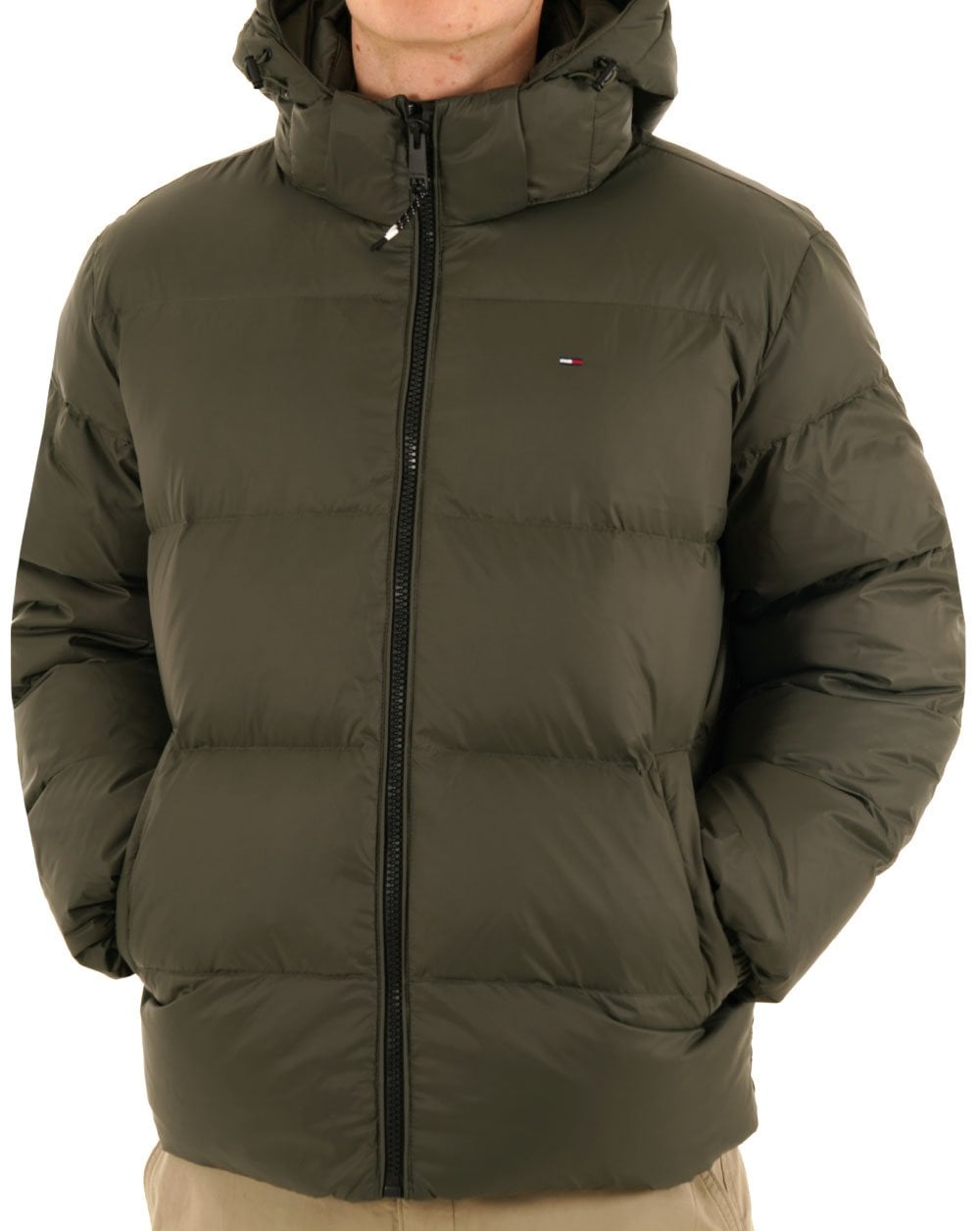 Tommy Jeans Water Repellent Down Jacket Pewter Green