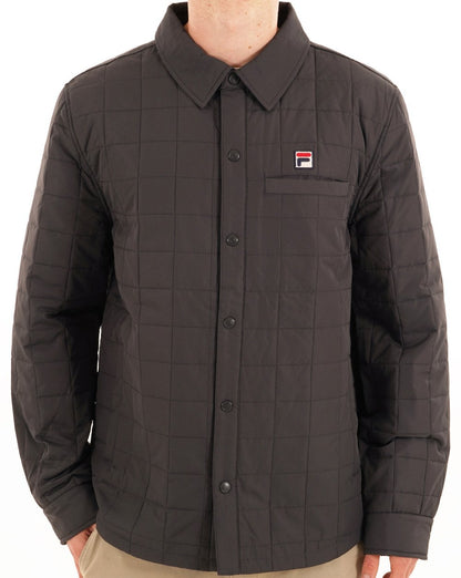 Fila Vintage Quilted Over Shirt Charcoal
