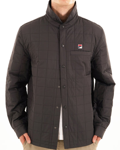 Fila Vintage Quilted Over Shirt Charcoal